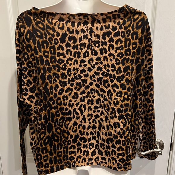 AllSaints Leopard Yellow Rita Leppo T-shirt size S - Picture 5 of 8